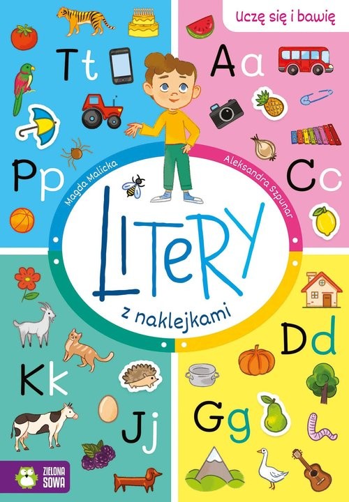 okładka Uczę się i bawię Litery z naklejkami książka | Malicka Magda