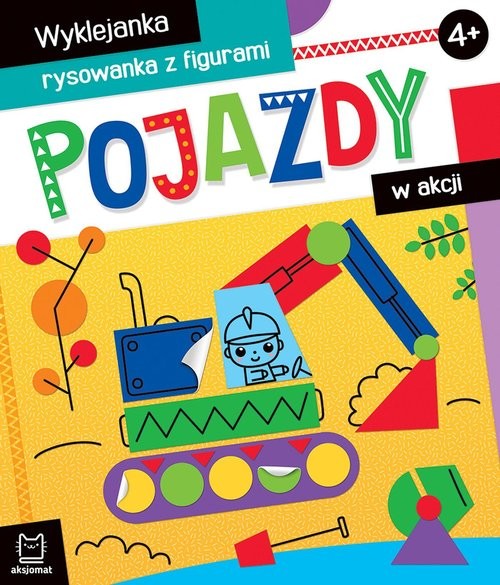 okładka Pojazdy w akcji Wyklejanka, rysowanka z figurami 4+ książka | Agnieszka Bator