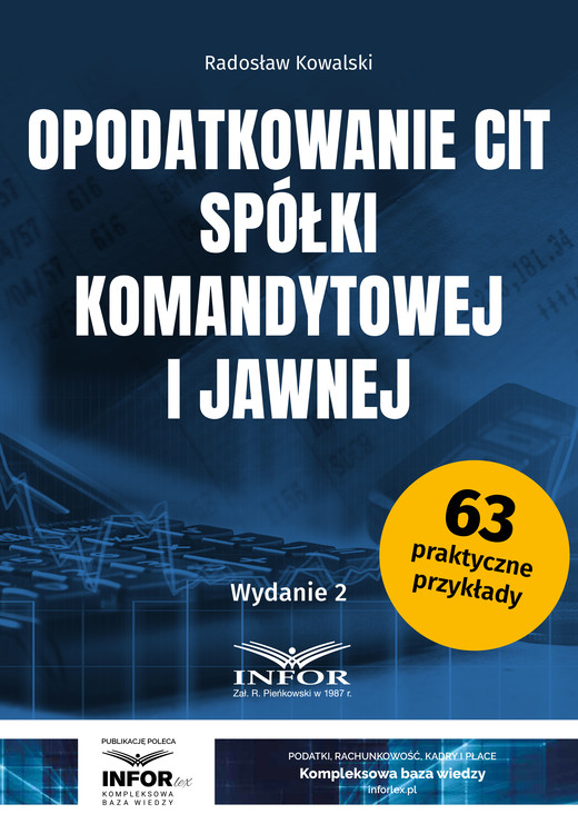 okładka Opodatkowanie CIT spółki komandytowej i jawnej wyd.2 ebook | pdf | Radosław Kowalski