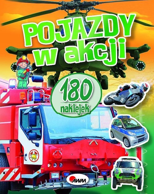 okładka Pojazdy w akcji 180 naklejek książka