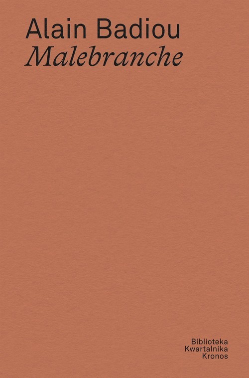 okładka Malebranche książka | Alain Badiou