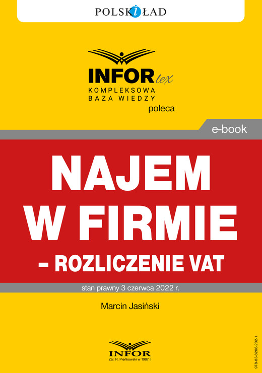 okładka Najem w firmie – rozliczenie VAT ebook | pdf | Marcin Jasiński