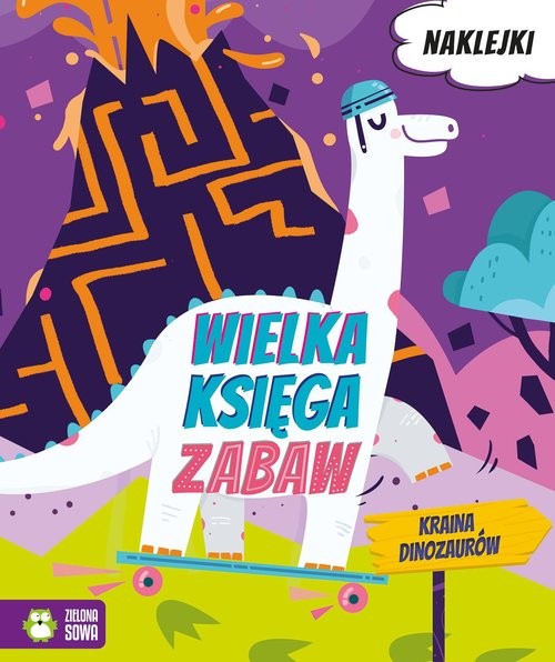 okładka Wielka księga zabaw Kraina dinozaurów książka