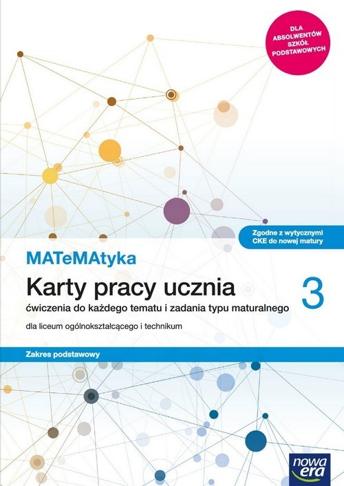 okładka MATeMAtyka 3 Karty pracy ucznia Zakres podstawowy Szkoła ponadpodstawowa książka | Dorota Ponczek, Karolina Wej
