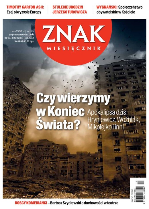 okładka Miesięcznik ZNAK Miesięcznik Znak - grudzień 2012 ebook | epub, mobi | Opracowania Zbiorowe