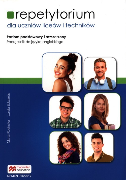 okładka Repetytorium dla uczniów liceów i techników Podręcznik Poziom podstawowy i rozszerzony. Liceum technikum książka | Marta Rosińska, Lynda Edwards