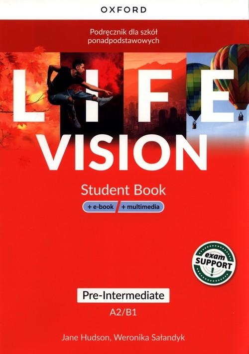 okładka Life Vision Pre-Intermediate Podręcznik + e-book + multimedia książka | Jane Hudson, Weronika Sałandyk