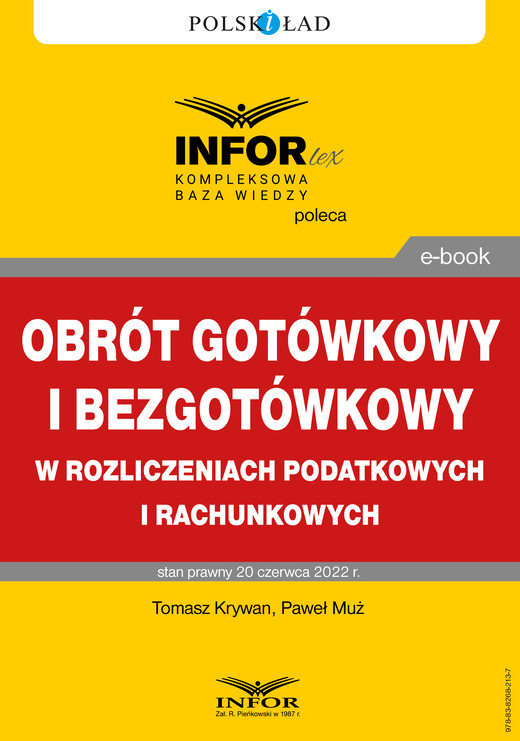 okładka Obrót bezgotówkowy i gotówkowy w rozliczeniach podatkowych i rachunkowych ebook | Tomasz Krywan