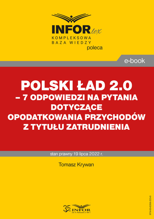 okładka Polski Ład 2.0 – 7 odpowiedzi na pytania dotyczące opodatkowania przychodów z tytułu zatrudnienia ebook | pdf | Tomasz Krywan