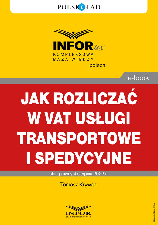 okładka Jak rozliczać w VAT usługi transportowe i spedycyjne ebook | pdf | Tomasz Krywan