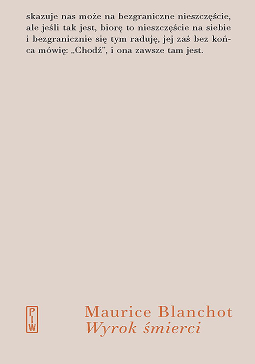 okładka Wyrok śmierci ebook | epub, mobi | Maurice Blanchot