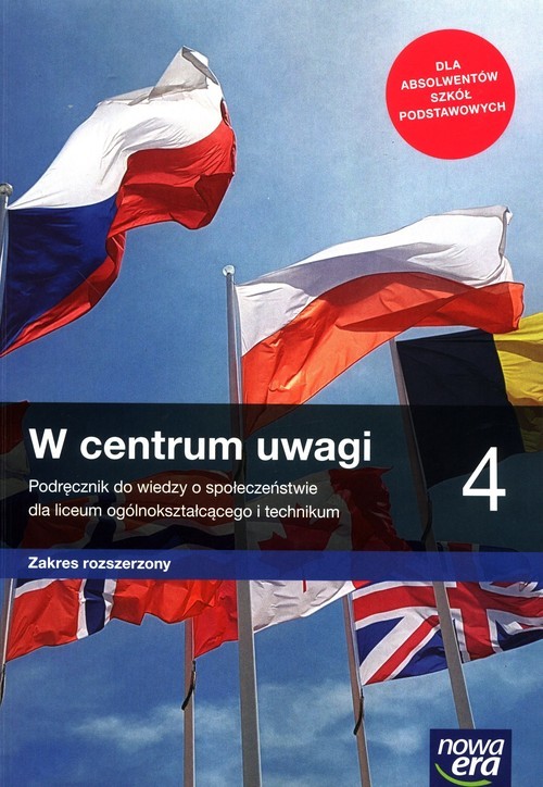 okładka W centrum uwagi Wiedza o społeczeństwie 4 Podręcznik Zakres rozszerzony dla liceum ogólnokształcącego i technikum książka | Lucyna Czechowska, Drelich Sławomir