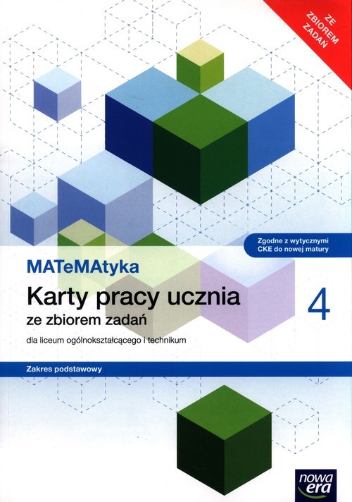 okładka MATeMAtyka 4 Karty pracy ucznia Zakres podstawowy Szkoła ponadpodstawowa książka | Karolina Wej, Dorota Ponczek