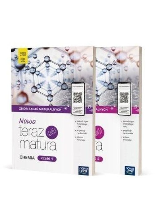 okładka Nowa Teraz Matura 2023 Chemia Część 1-2 Zbiór zadań maturalnych Szkoła ponadpodstawowa książka