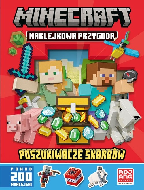 okładka Minecraft. Naklejkowa przygoda. Poszukiwacze skarbów książka