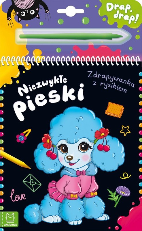 okładka Niezwykłe pieski Zdrapywanka z rysikiem książka | Agata Kaczyńska
