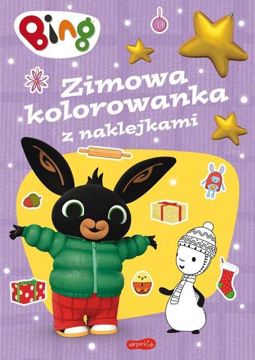 okładka Bing Zimowa kolorowanka z naklejkami książka