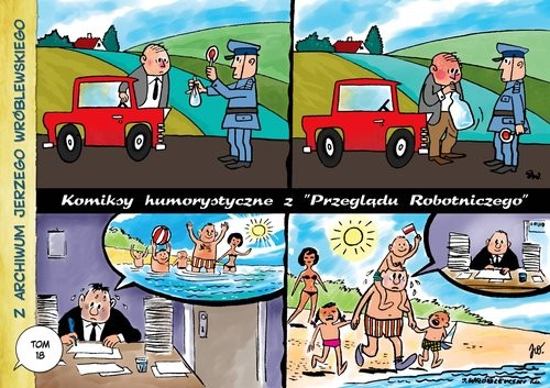 okładka Z archiwum Jerzego Wróblewskiego 18 Komiksy humorystyczne z Przeglądu Robotniczego książka | Jerzy Wróblewski