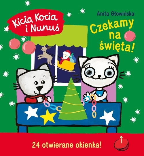 okładka Kicia Kocia i Nunuś. Czekamy na święta! Kalendarz adwentowy z zadaniami książka | Anita Głowińska