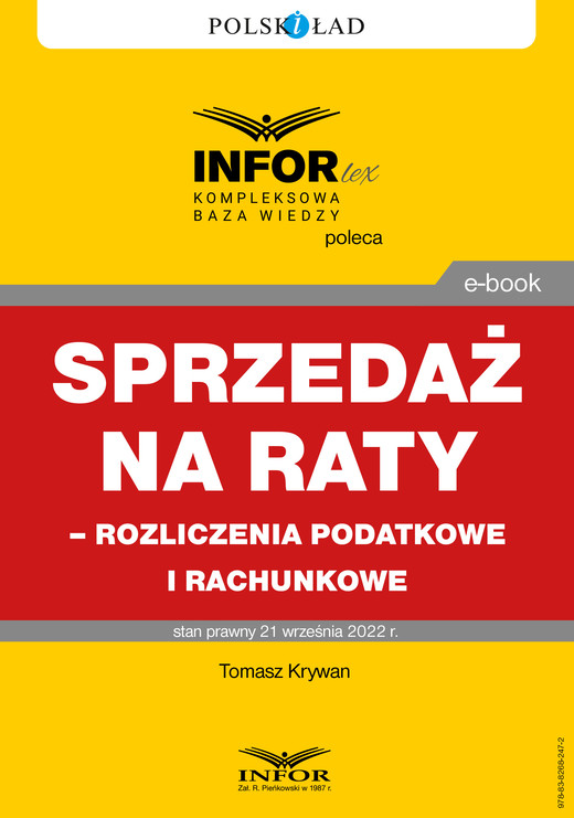 okładka Sprzedaż na raty – rozliczenia podatkowe i rachunkowe ebook | pdf | Tomasz Krywan