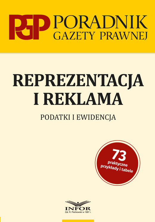 okładka Reprezentacja i reklama.Podatki i ewidencja ebook | pdf | Praca zbiorowa