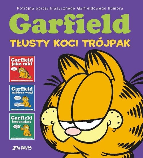okładka Garfield. Tłusty koci trójpak. Tom 1 książka
