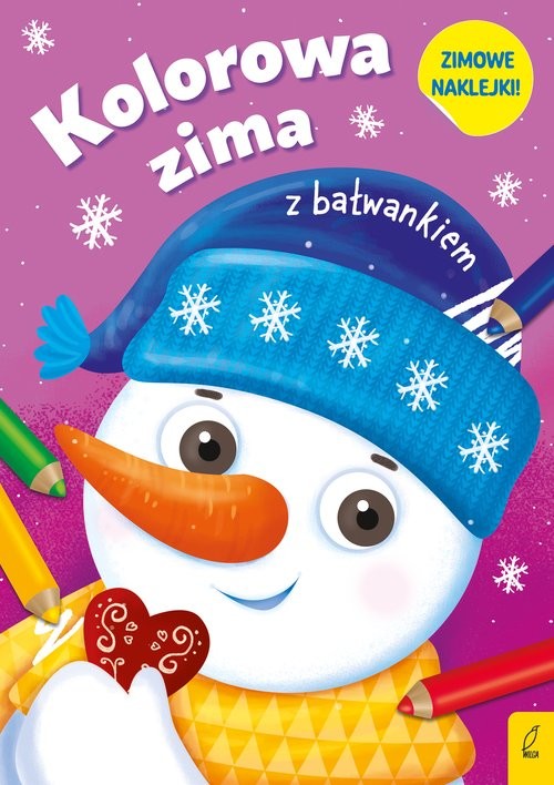 okładka Kolorowa zima z bałwankiem książka