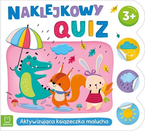 okładka Naklejkowy quiz 3+ Aktywizująca książeczka malucha książka | Agnieszka Bator