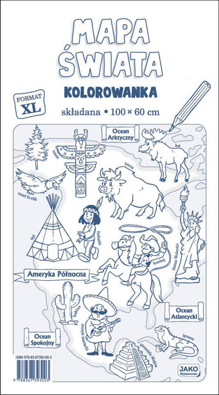 okładka Mapa Świata Kolorowanka XL 2 sztuki książka