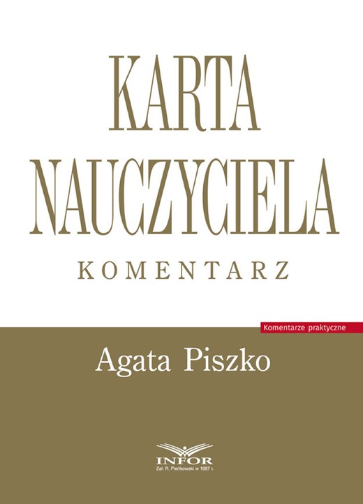 okładka Karta Nauczyciela. Komentarz ebook | pdf | Agata Piszko