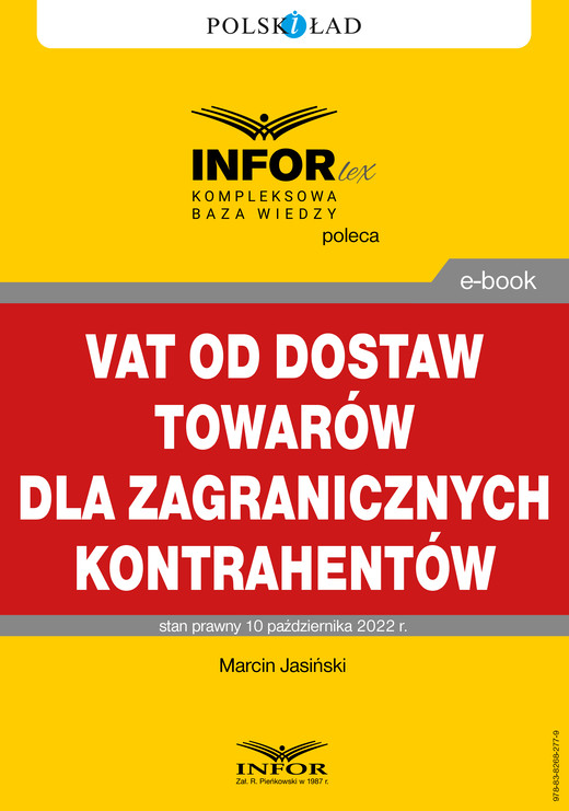 okładka VAT od dostaw towarów dla zagranicznych podatników ebook | pdf | Marcin Jasiński