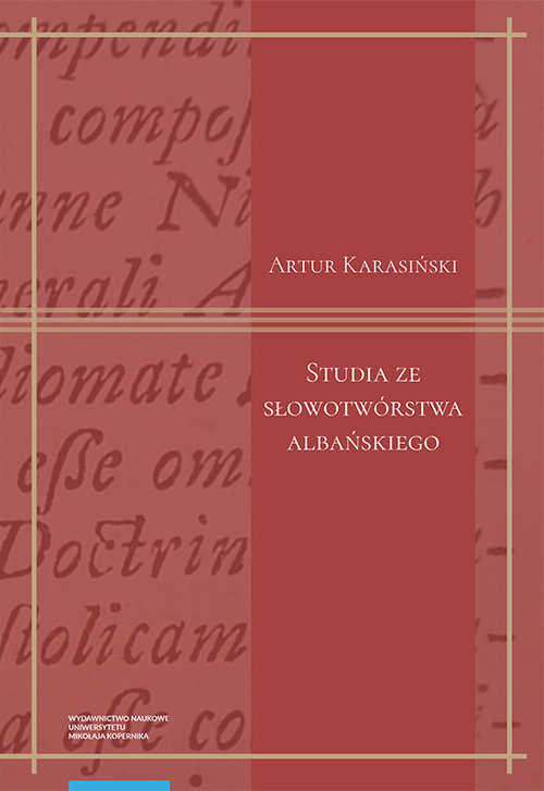 okładka Studia ze słowotwórstwa albańskiego książka | Artur Karasiński