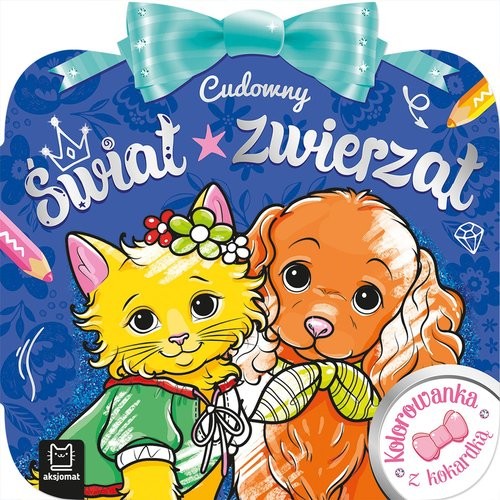 okładka Kolorowanka z kokardką Cudowny świat zwierząt książka | Anna Podgórska