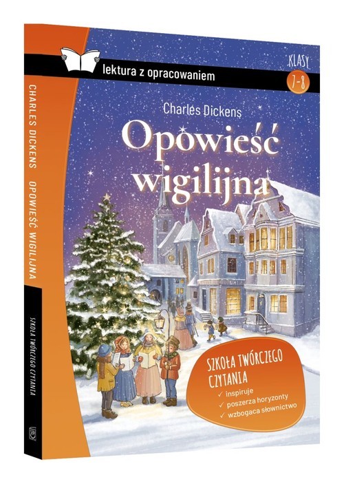 okładka Opowieść wigilijna Z opracowaniem książka | Charles Dickens