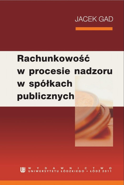 okładka Rachunkowość w procesie nadzoru w spółkach publicznych ebook | pdf | Jacek Gad