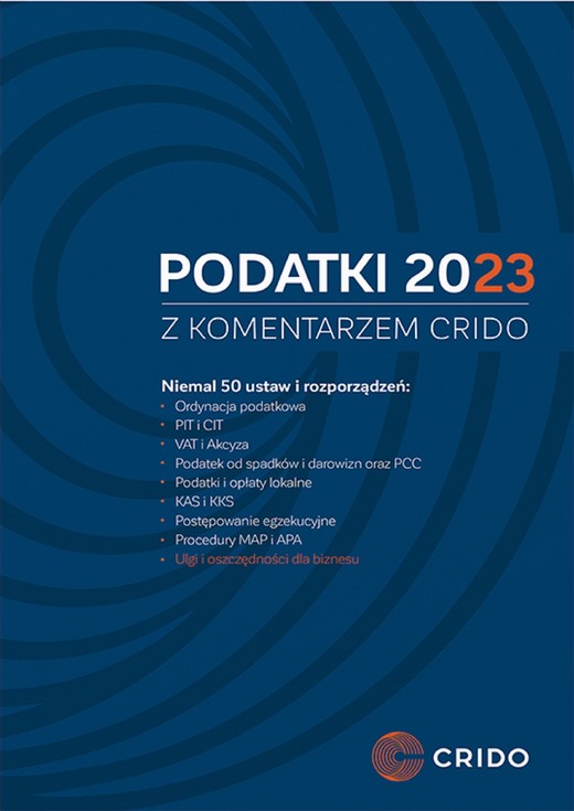 okładka Podatki 2023 z komentarzem Crido (pdf) ebook | pdf | Praca zbiorowa