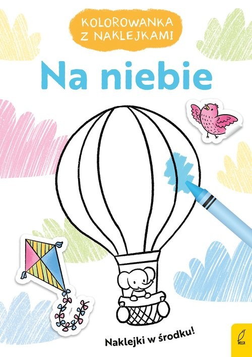 okładka Kolorowanka z naklejkami Na niebie książka