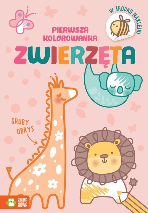 okładka Pierwsza kolorowanka Gruby obrys  Zwierzęta książka