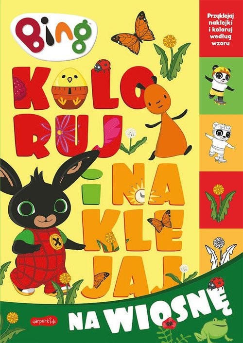 okładka Bing. Koloruj i naklejaj na wiosnę książka