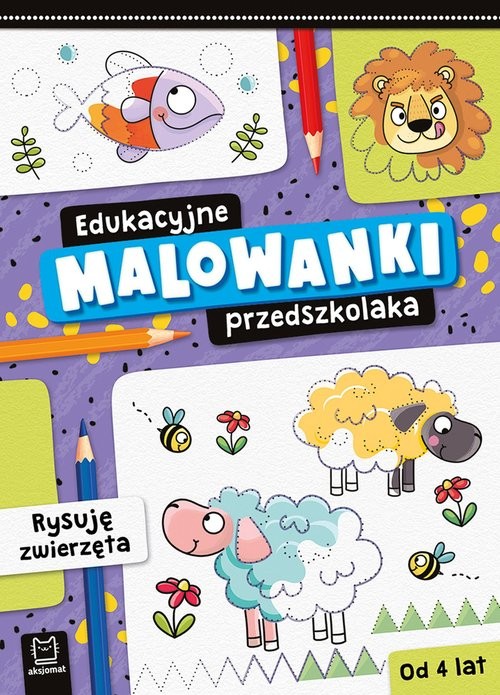 okładka Edukacyjne malowanki przedszkolaka Rysuję zwierzęta książka | Olga Kłodnicka