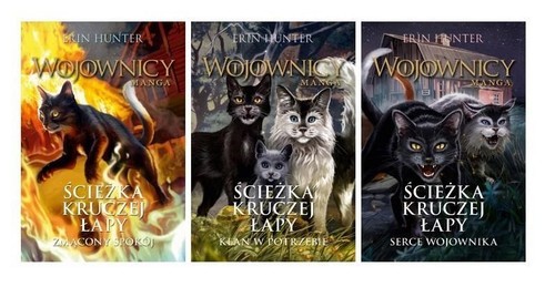 okładka Wojownicy Manga Ścieżka Kruczej Łapy Trylogia Pakiet książka | Erin Hunter