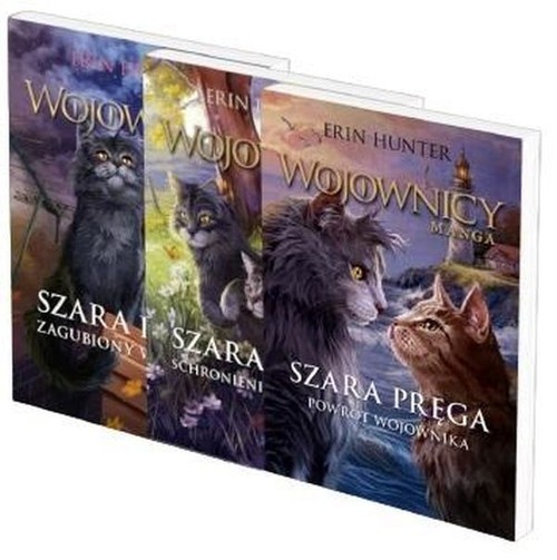 okładka Wojownicy Manga Szara Pręga Trylogia Pakiet książka | Erin Hunter