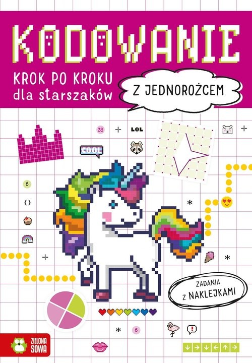 okładka Kodowanie krok po kroku Dla starszaków Z jednorożcem książka