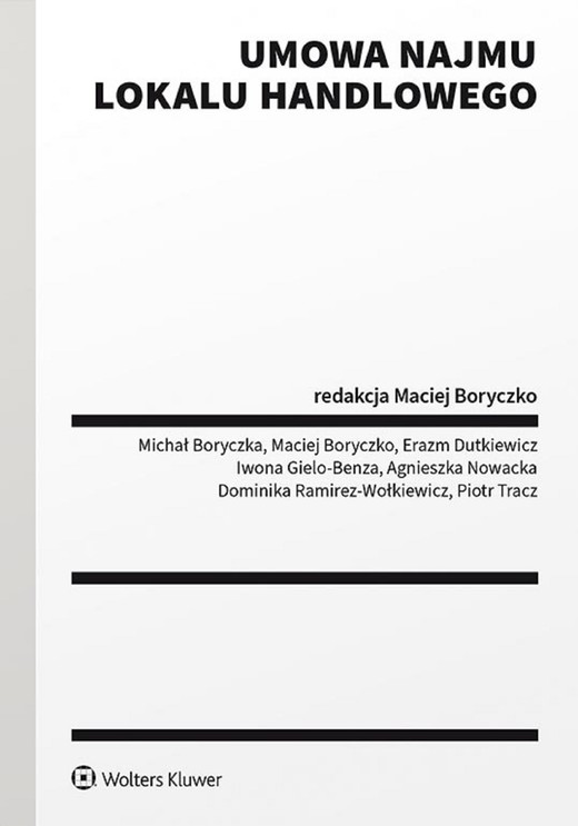 okładka Umowa najmu lokalu handlowego (pdf) ebook | pdf | Praca zbiorowa, Redakcja naukowa: Maciej Boryczko