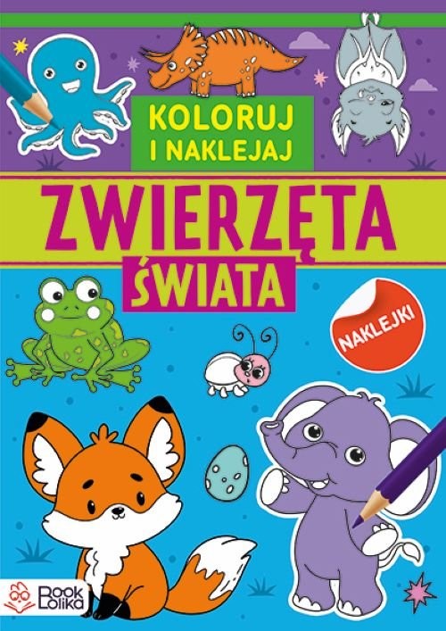 okładka Zwierzęta świata Kolorowanki z naklejkami książka