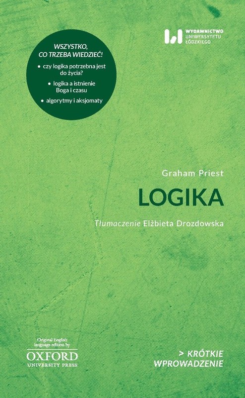 okładka Logika Krótkie Wprowadzenie 36 książka | Graham Priest