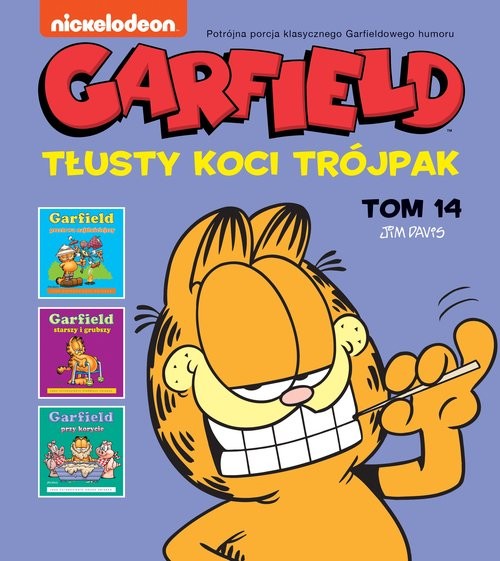okładka Garfield Tłusty koci trójpak Tom 14 książka