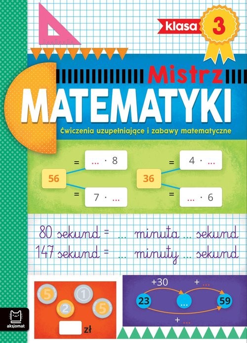 okładka Mistrz matematyki klasa 3 Ćwiczenia uzupełniające i zabawy matematyczne książka | Adam Konstantynowicz