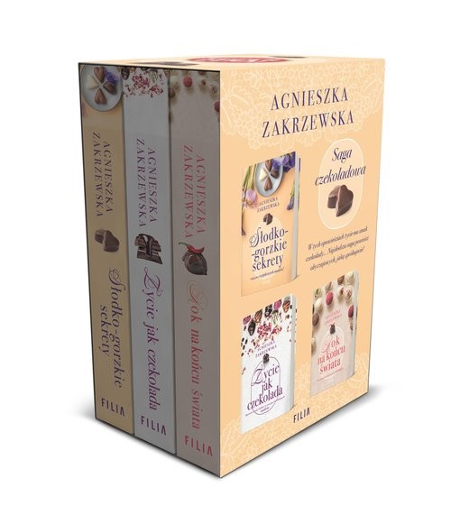 okładka Pakiet: Rok na końcu świata / Życie jak czekolada / Słodko-gorzkie sekrety książka | Agnieszka Zakrzewska