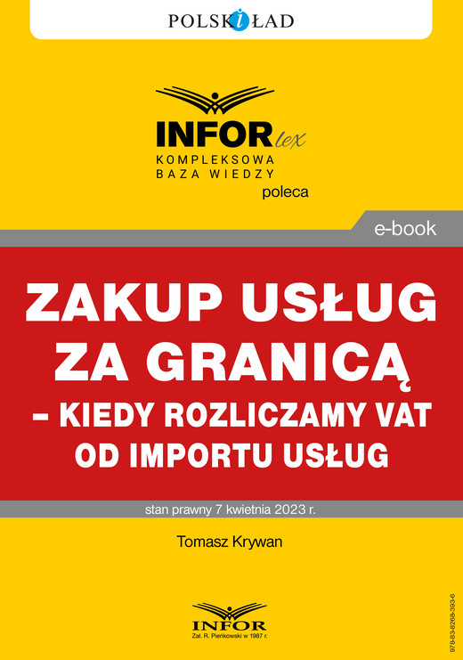 okładka Zakup usług za granicą – kiedy rozliczamy VAT od importu usług ebook | pdf | Tomasz Krywan